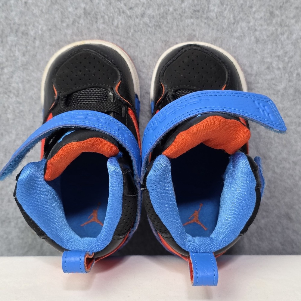 Jordan Flight 45 High Shoes TD Toddler Size 4C Black Blue Red 599903-027 Baby - Picture 8 of 11